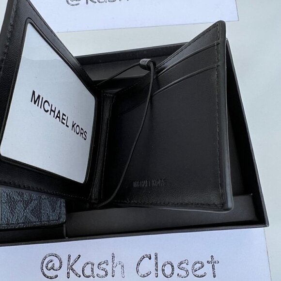 Michael kors Men Wallet Card Case Gift box set Admiral Multi - Picture 6 of 6